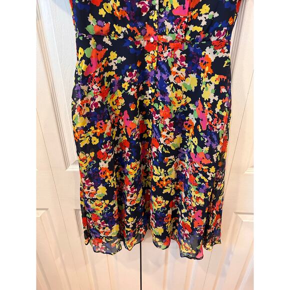 Julia Jordan Short Sleeve V-Neck Button Midi Dress Size 8 - Picture 5 of 10